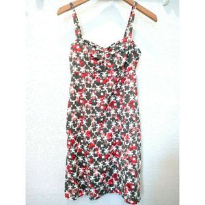 Patagonia Women's Organic Summer Dress 6 Brown/Pink/White Hemp and Cotton